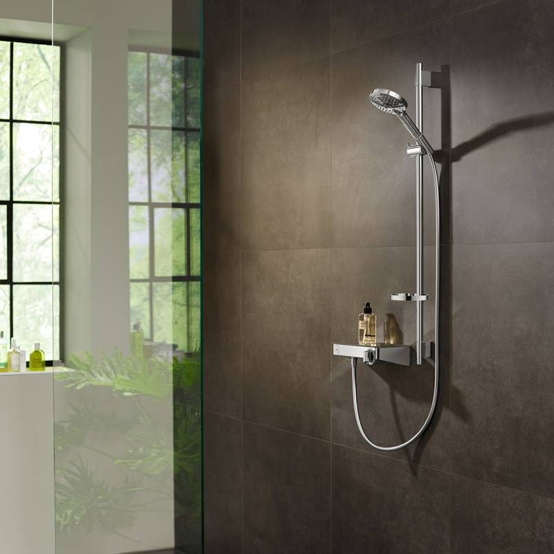 Душевой гарнитур Hansgrohe Raindance Select S 120 3jet PowderRain со штангой 90 см хром 27667000