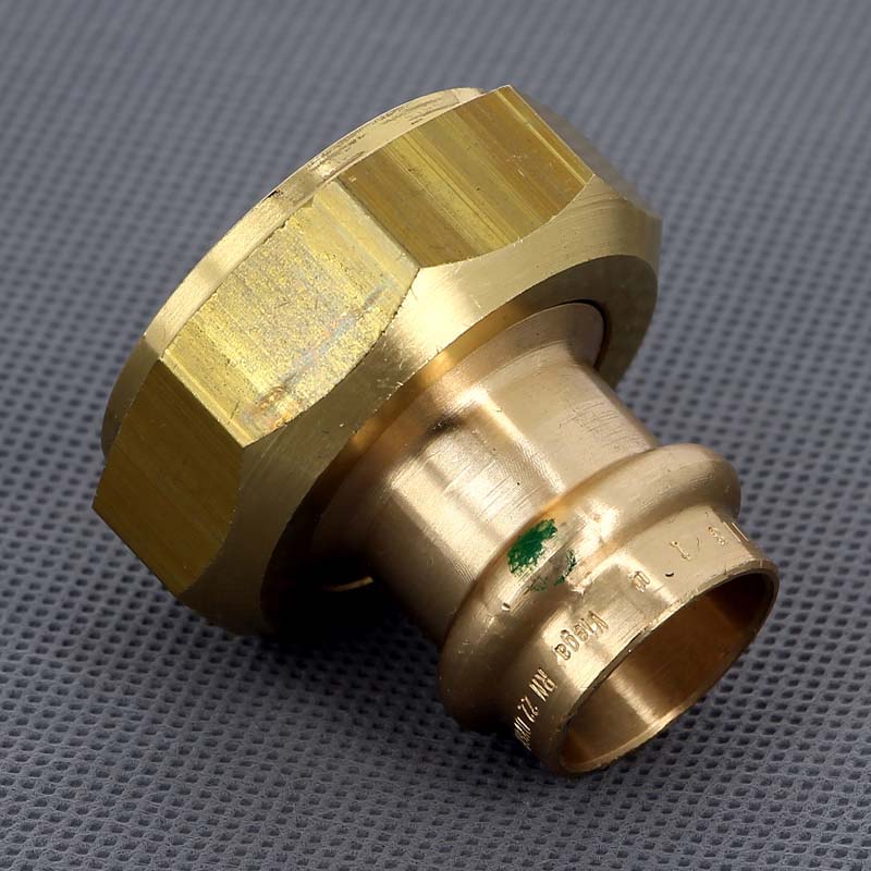 Муфта пресс с накидной гайкой Viega Sanpress 22x1 1/4 бронза 367015