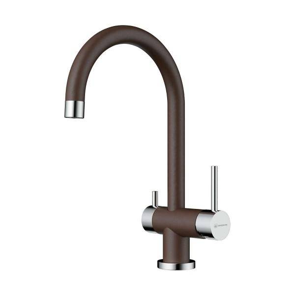 Смеситель для кухни Omoikiri Yamada-DC с подключением фильтра темный шоколад 4994229