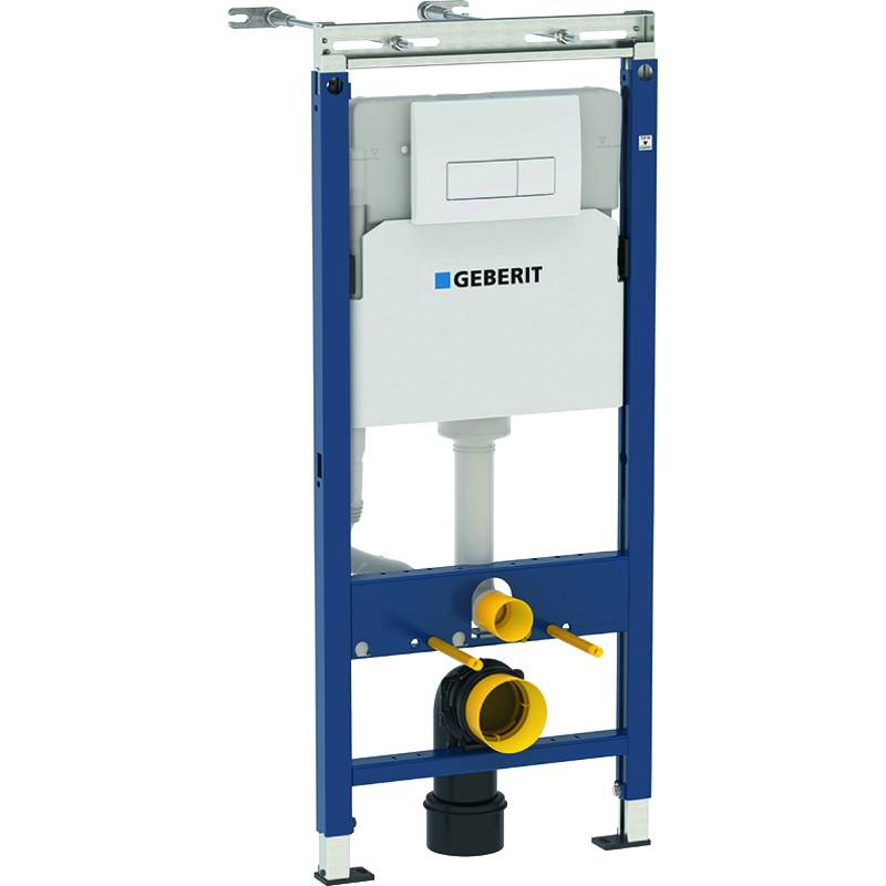 Система инсталляции для унитаза Geberit Duofix 112 см с бачком Delta 12 см и клавишей Delta51 белая 458.125.11.1