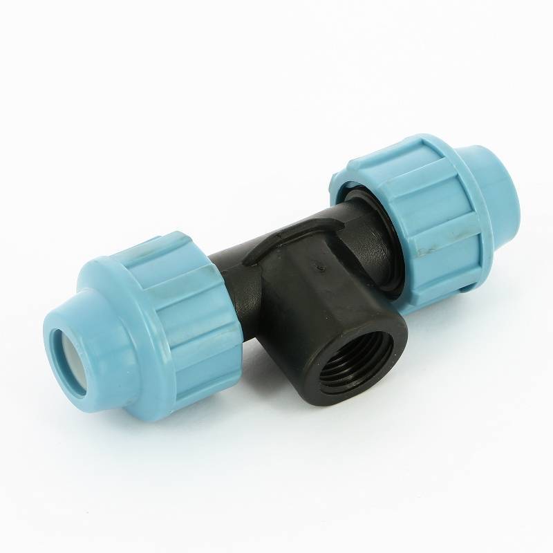 Тройник обжимной с внутренней резьбой Unidelta 16х1/2 для ПНД 1007016002