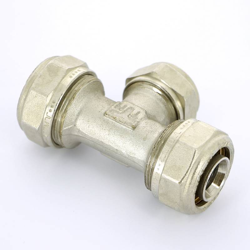 Тройник обжимной никелированный Tiemme 26х20х26 1600037