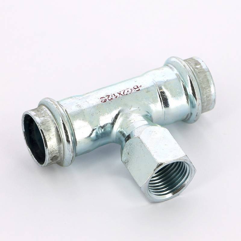 Тройник пресс-В IBP B-Press Carbon 22x1/2x22 мм оцинкованная сталь PC4130G0220422