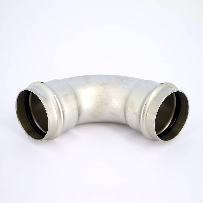 Отвод пресс 90° Viega Sanpress Inox нержавеющая сталь 54 мм 435691