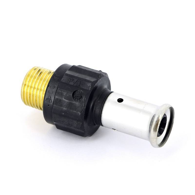 Муфта пресс с наружной резьбой Henco PVDF 16х1/2 17PK-1604