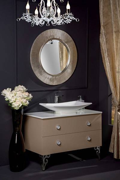 Зеркало круглое подвесное Boheme NeoArt 82х5х82 см серебро 528-SL light