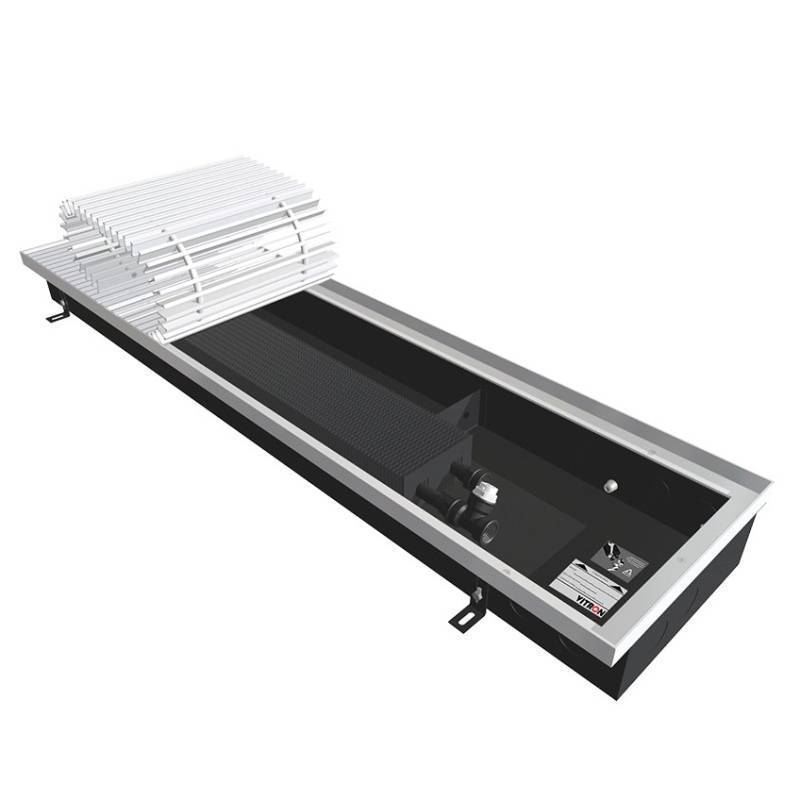 Конвектор внутрипольный Vitron ВКВ 80x260x2100 мм с вентилятором 2-трубный 220В ВКВ.80.260.2100.2ТГ.220