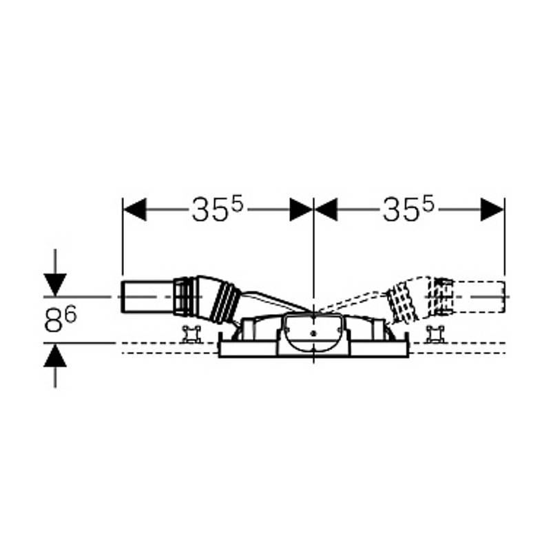 Монтажный элемент Geberit GIS для душа водоотвод в стене стяжка 90-200 мм 461.734.00.1