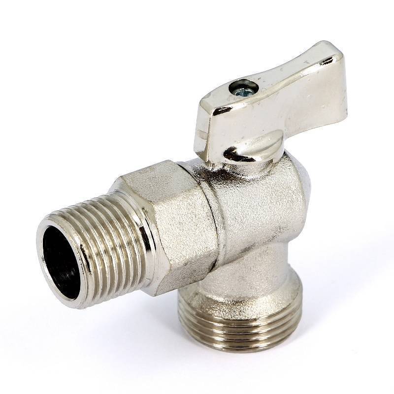 Кран шаровой Uni-Fitt 1/2x3/4 НН угловой для подключения стиральных и посудомоечных машин 181N2300