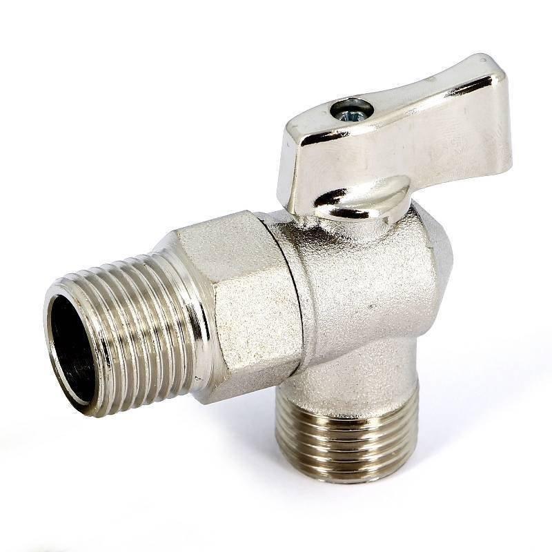 Кран шаровой Uni-Fitt 1/2 НН угловой для подключения бачков и смесителей 180N2000