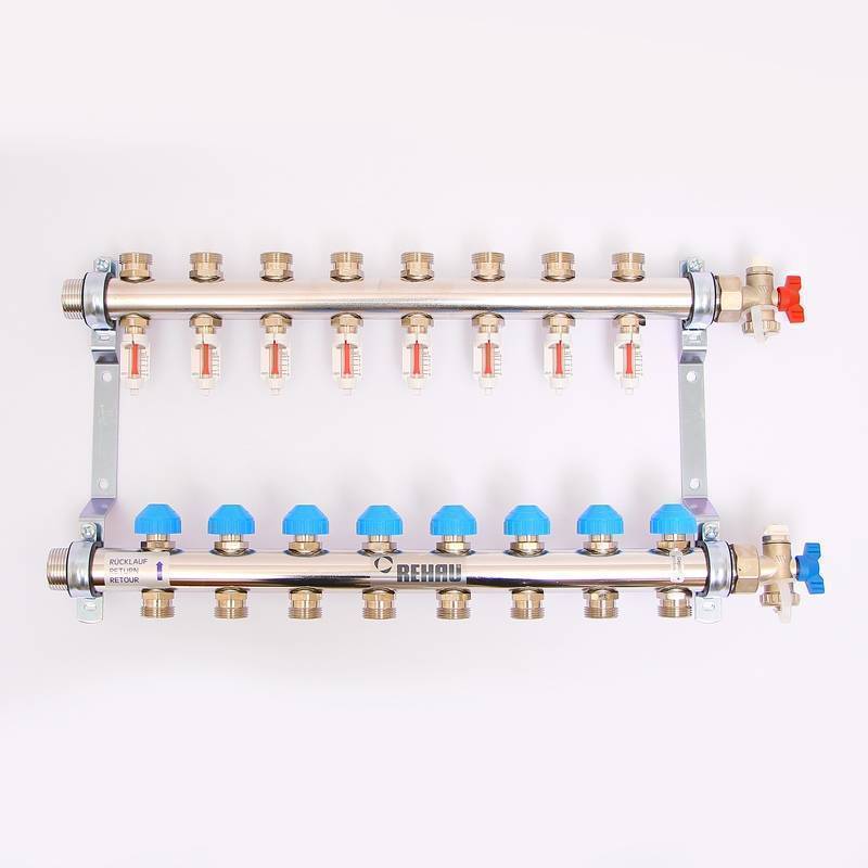 Коллекторная группа REHAU HKV-D 1 x 3/4 8 выходов 208081