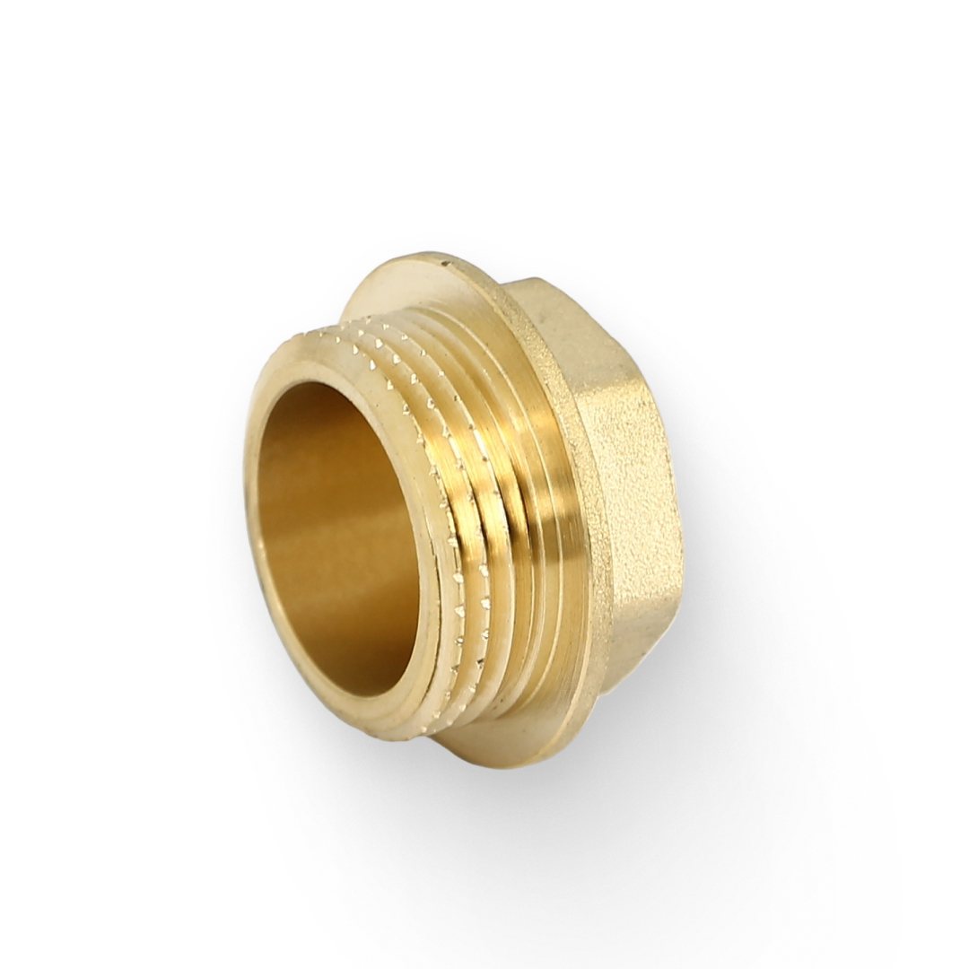 Заглушка резьбовая наружная General Fittings 3/4 со шляпкой под плоскую прокладку 509607