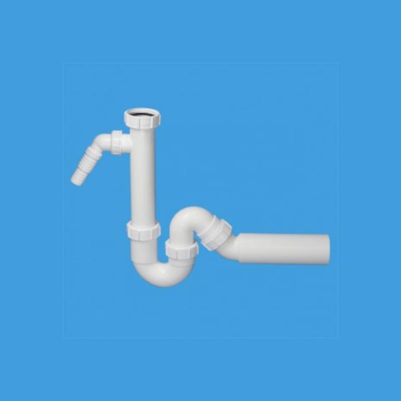 Сифон для раковины Alcaplast A41P 1 1/4 x 40 мм со штуцером и решеткой 63 мм A41P