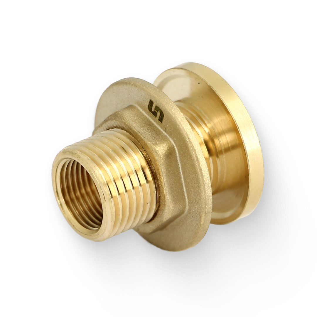 Выпуск резервуарный Uni-Fitt 1/2 НР с контргайкой и фланцем без заглушки 632G2000