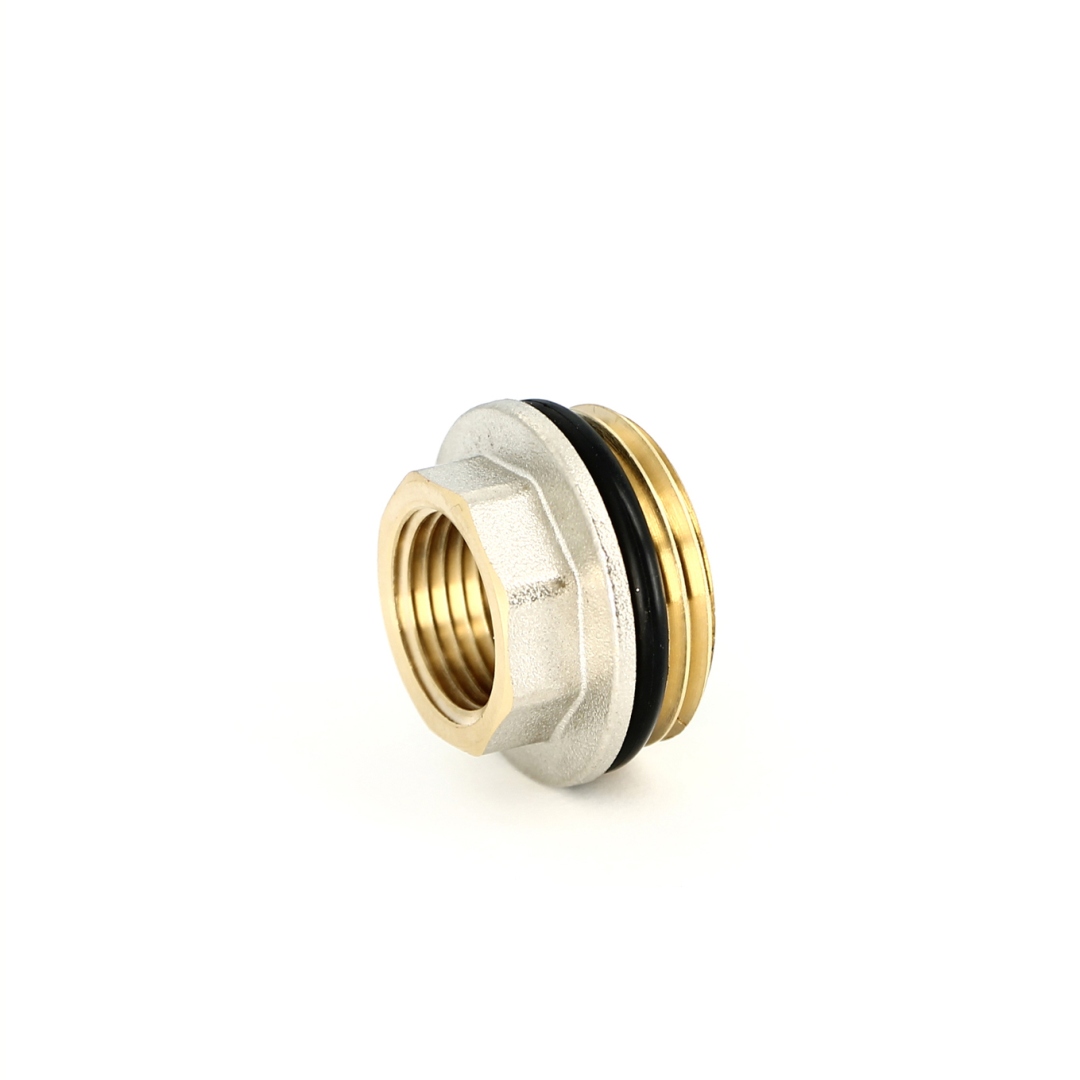 Переходник НВ 1 х 1/2 с прокладкой O-RING, никелированный