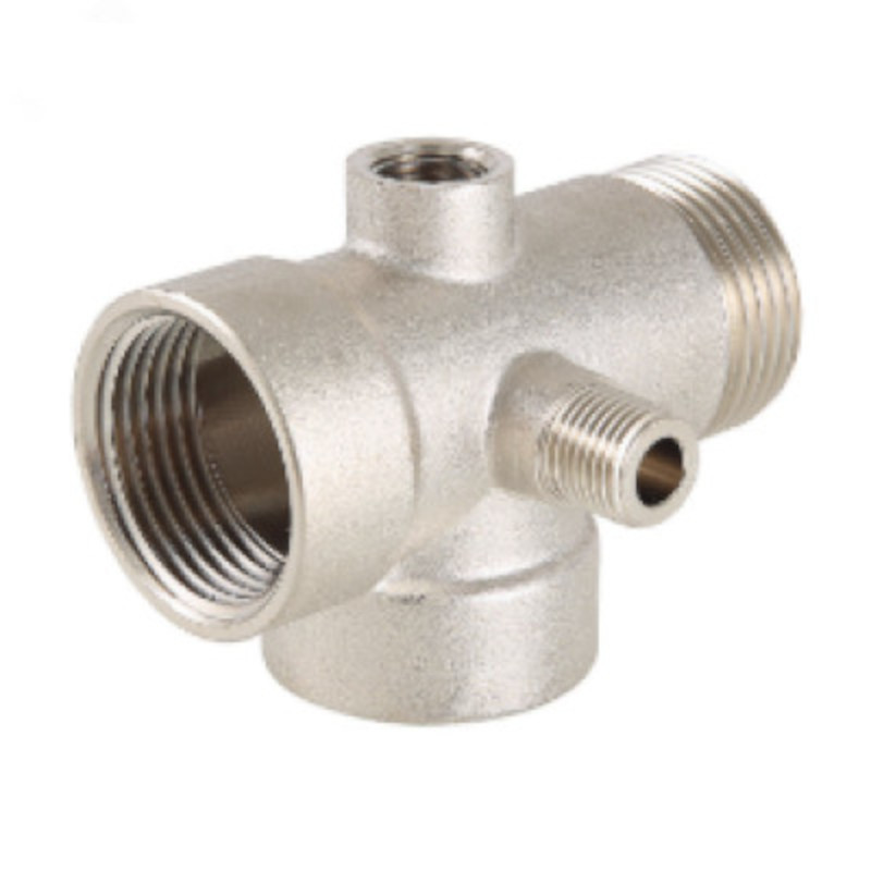 Узел пятивыводной Stout 1 x 1 x 1 x 1/4 x 1/4 82 мм никелированный SFT-0016-000082