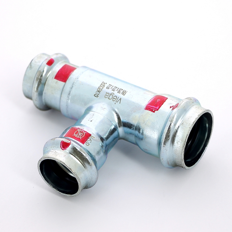 Тройник пресс 28х22х22 оцинк.сталь Prestabo SC-Contur