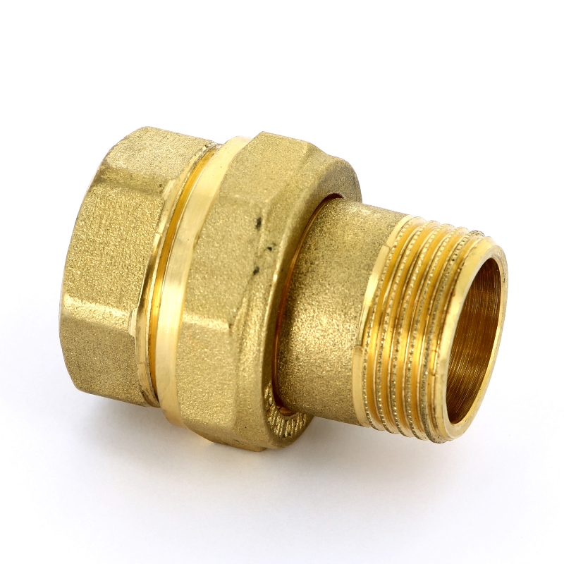 Разъемное соединение прямое НВ 1 с прокладкой O-RING, латунь