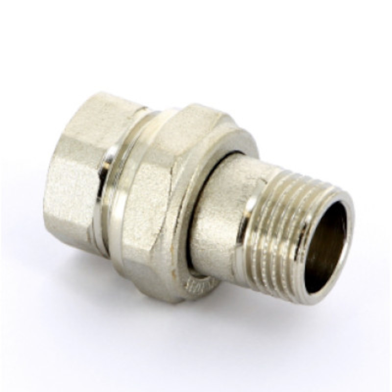 Разъемное соединение прямое Uni-Fitt НВ 3/4 с прокладкой O-RING никелированное 507327