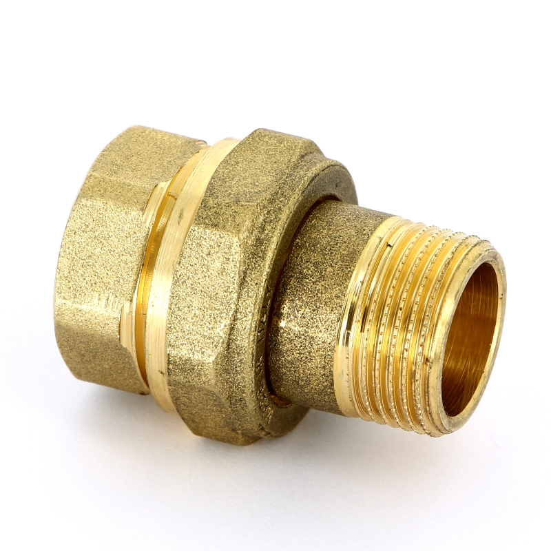 Разъемное соединение прямое НВ 3/4 с плоской прокладкой, латунь