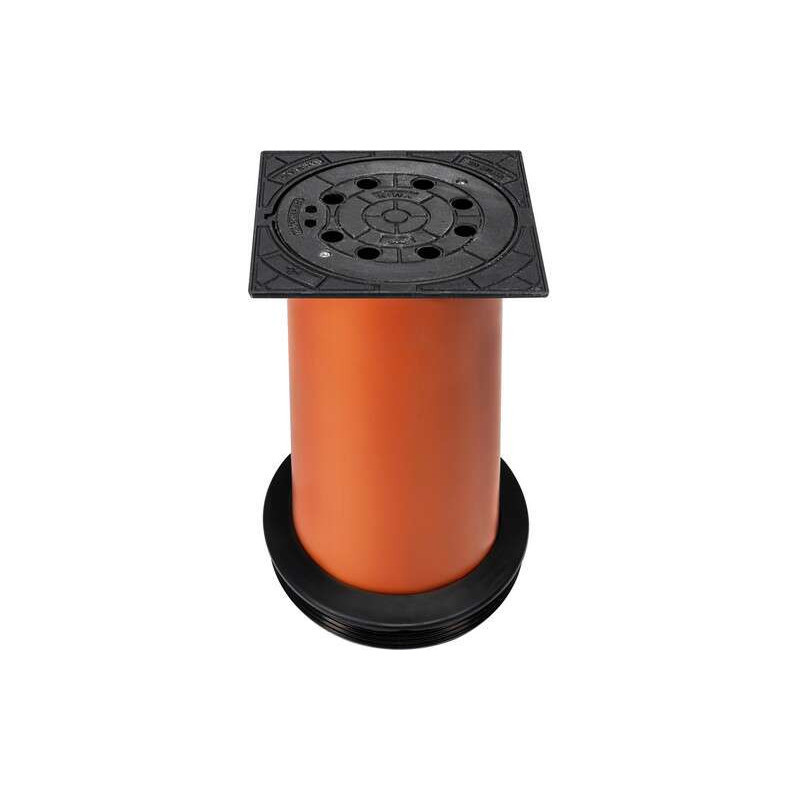 Телескопическая труба DN315 SV с вентиляцией, с чугун. крышкой (12,5 тонн) и упл. манжетой, Ger