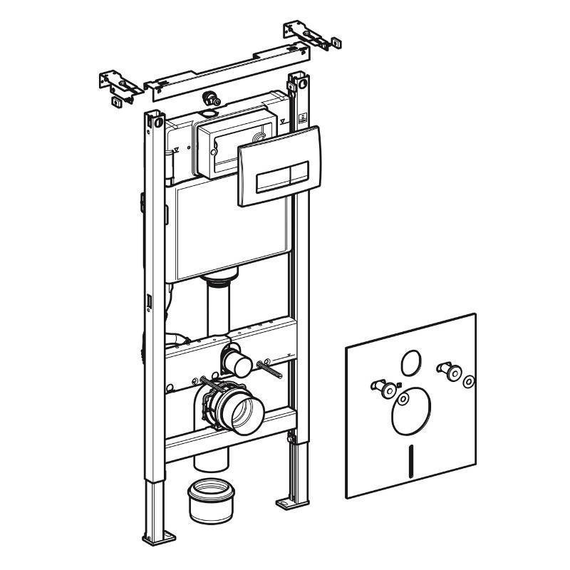 Комплект инсталляции Geberit Acanto с подвесным унитазом и сиденьем 500.128.21.A