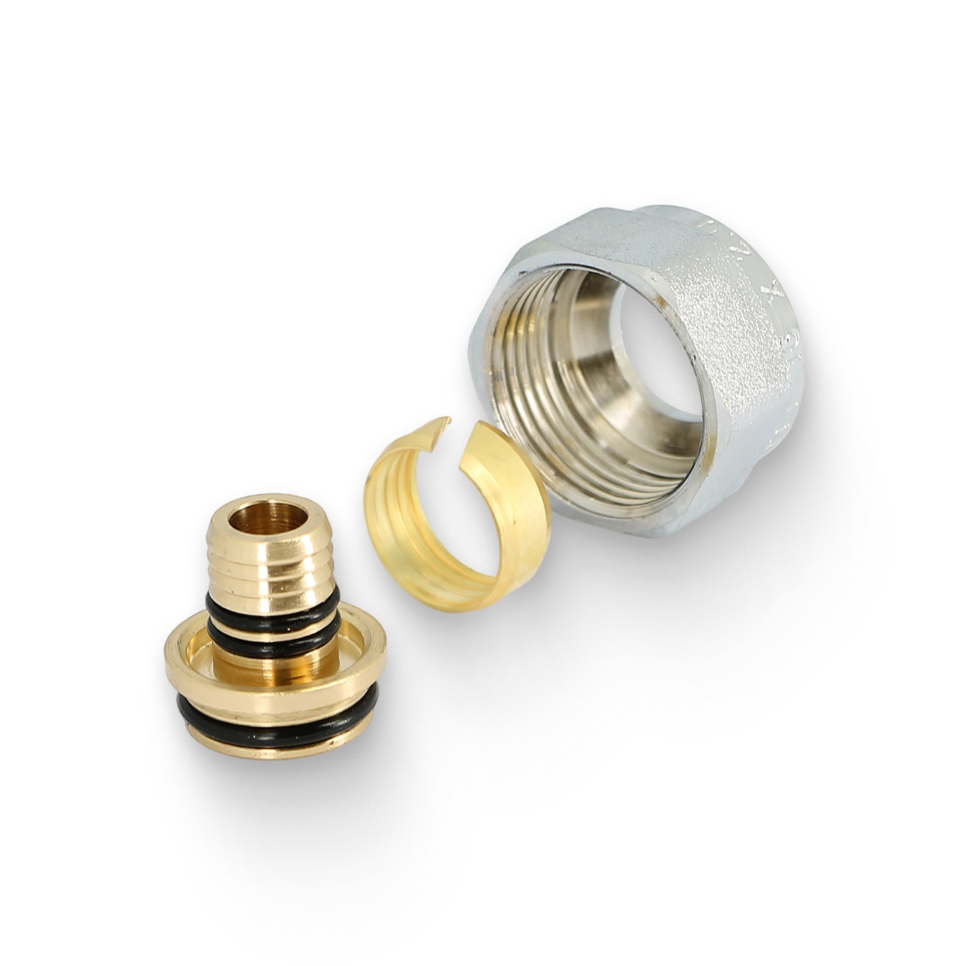 Соединитель обжимной STOUT 16(2.0) x 3/4 EK хром SFA-0001-001620