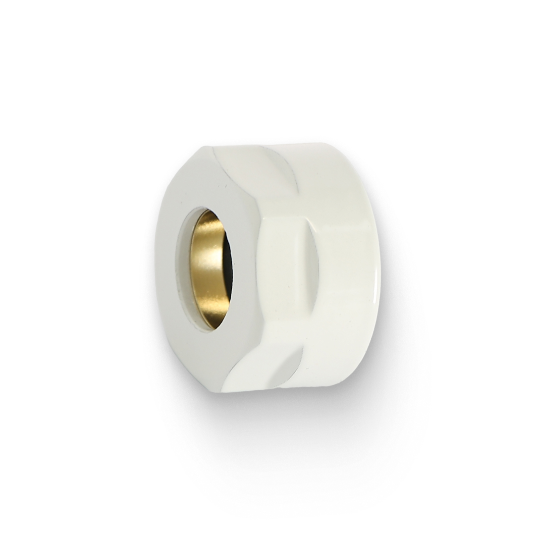 Соединитель обжим-В 15 х 3/4 EK белый, для медных и стальных труб