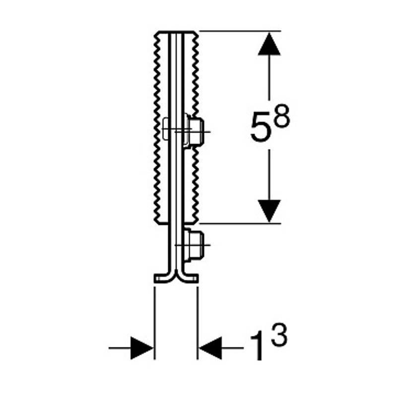 Угловое ребро жесткости Geberit GIS 461.089.00.1