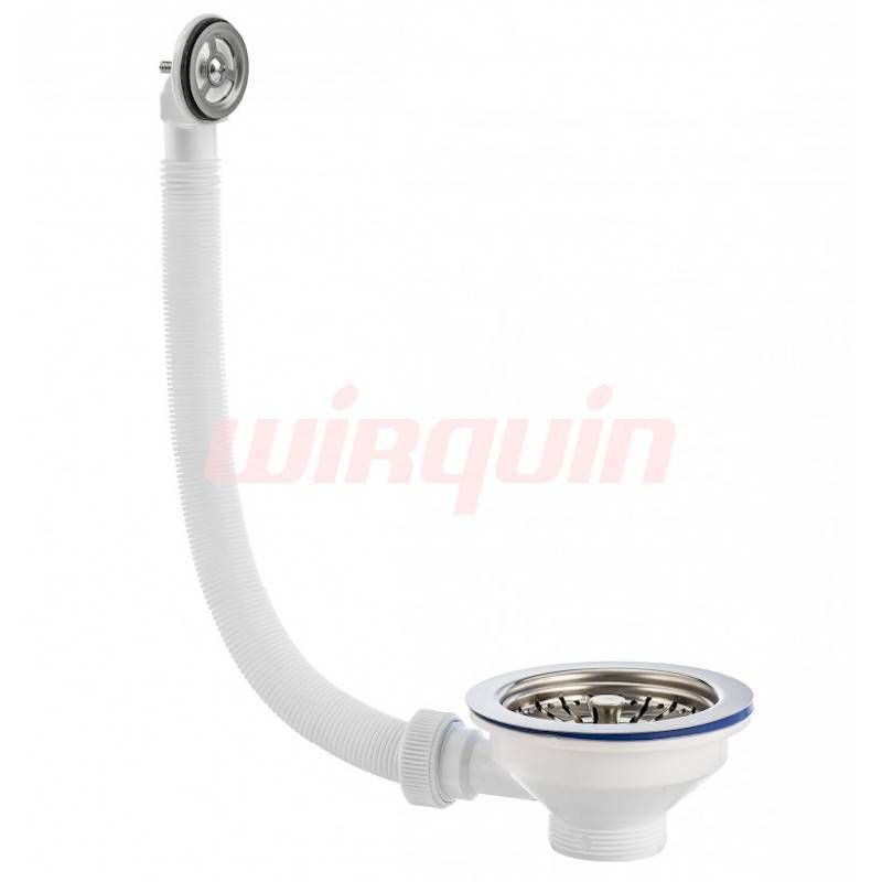 Выпуск для мойки Viega 1 1/2х70 мм с пробкой полированная нержавеющая сталь 100261