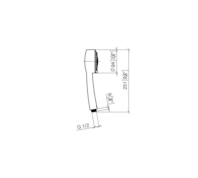 Ручной душ Dornbracht Madison 95 мм 3 режима платина 2800297808