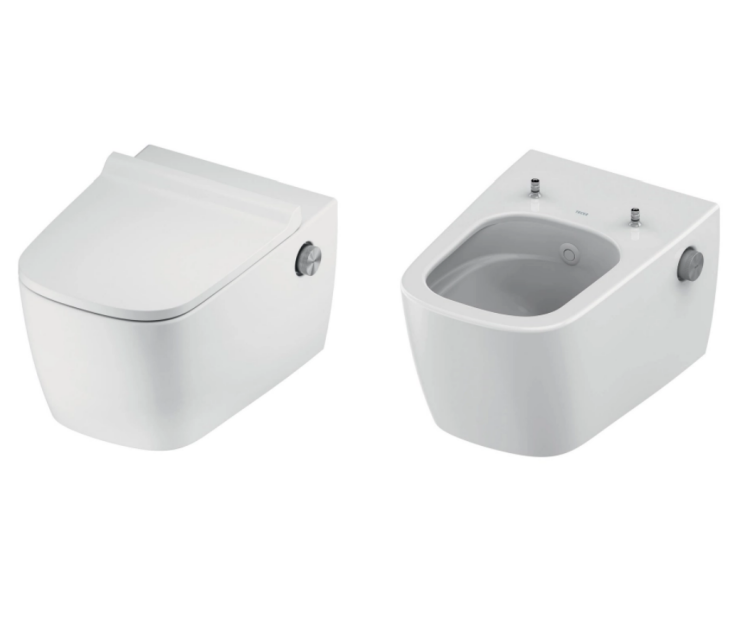 Унитаз-биде, TECE, TECEneo, подвесной, шгв 368-540-360, Cera clean, с тонкой крышкой-сиденьем, цвет-белый