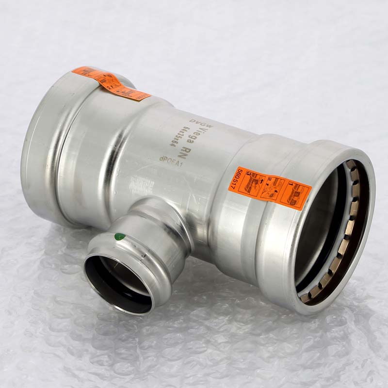 Тройник пресс нержавеющая сталь Viega Sanpress Inox XL 64х35х64 мм 578053