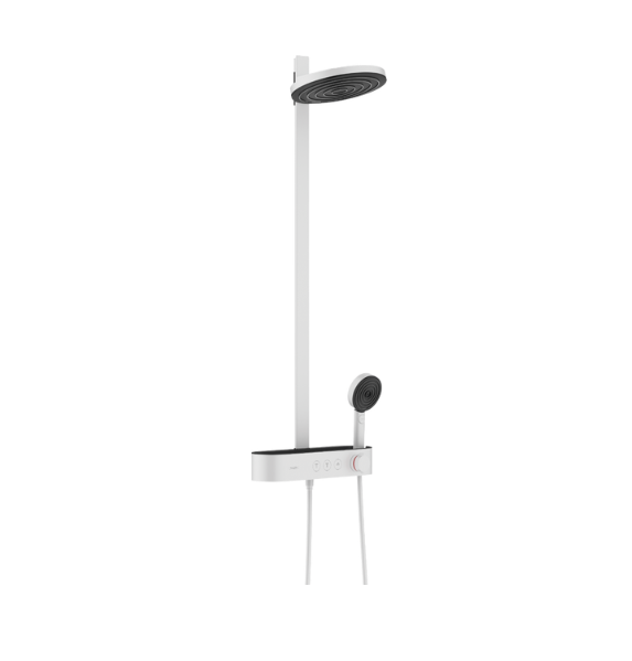 Душевая стойка Hansgrohe Pulsify 260 с термостатом, матовый белый, 24241700