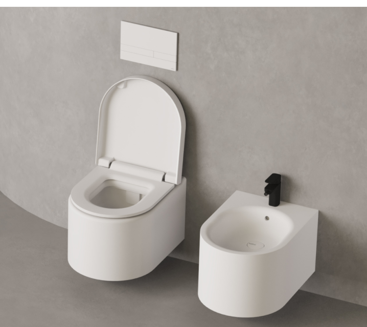 Унитаз подвесной безободковый Salini Gemelli 405х520х425 мм белый матовый 240121KSM