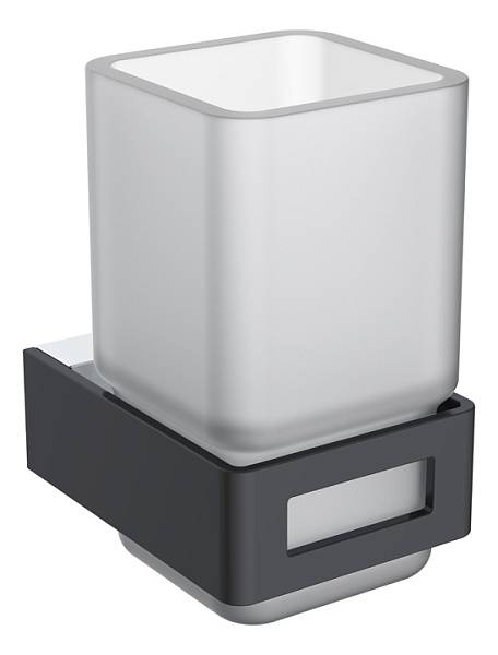 Стакан для зубных щеток подвесной Boheme Q хром/черный 10944-CR-B