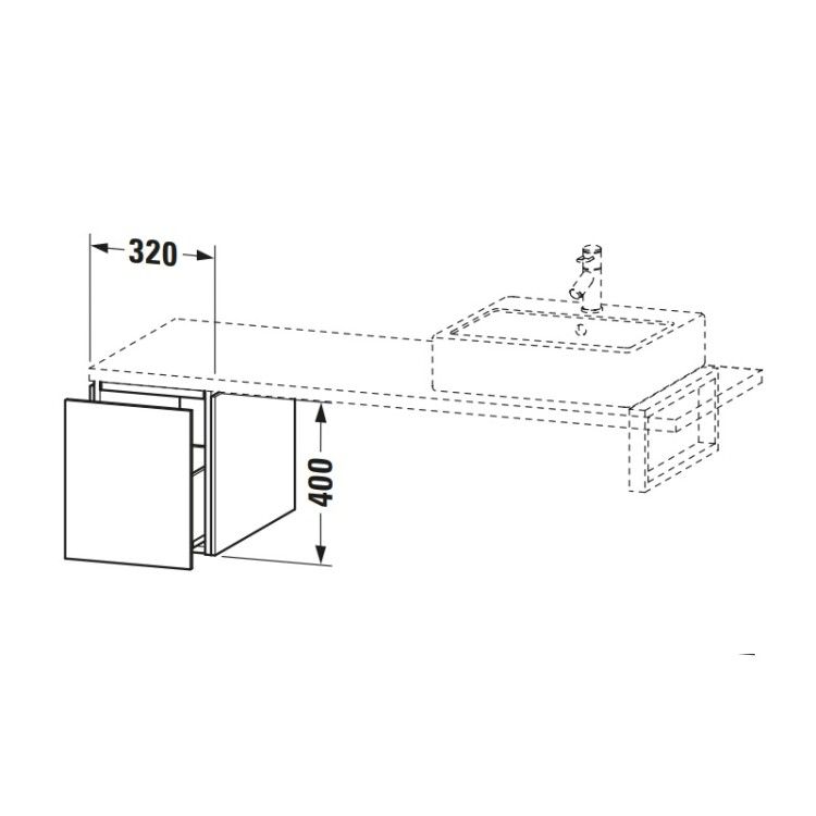 Тумба под раковину Duravit L-Cube 320x547x400 мм дуб средиземноморский LC583007171