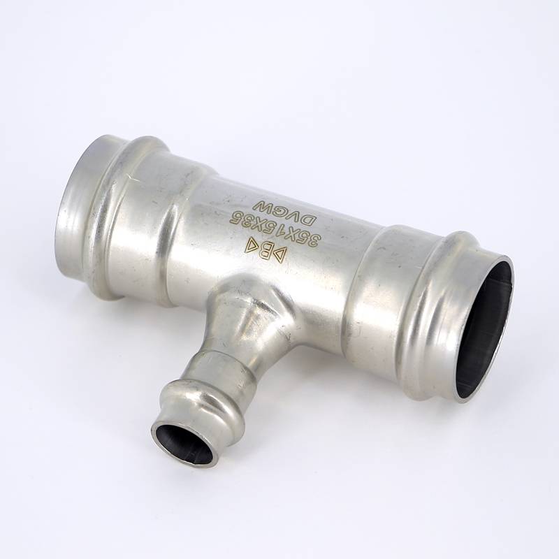 Тройник пресс IBP B Press Inox 35х15х35 мм нержавеющая сталь PS5130 0351535