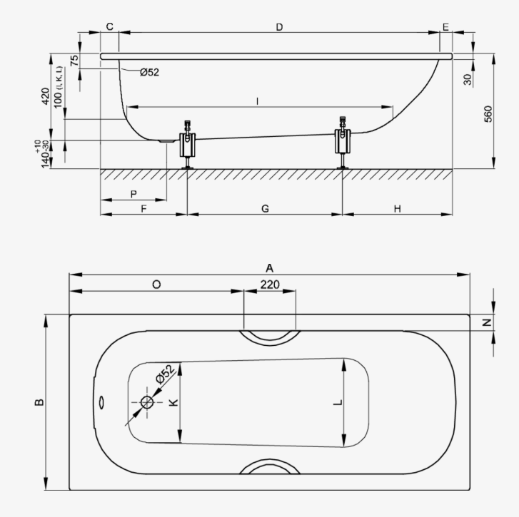 Ванна стальная Bette BetteForm 1700x800 мм с покрытием BetteGlasur Plus, шумоизоляцией и сверлением отверстий белая 2948000PLUSADHLZ