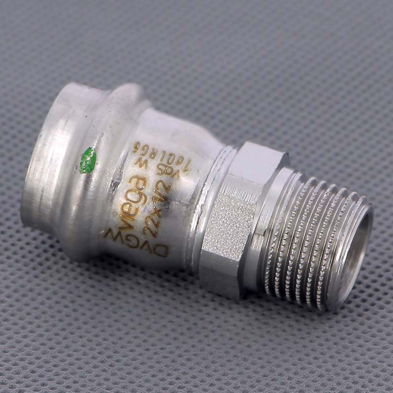 Муфта переходная пресс-Н Viega Sanpress Inox нержавеющая сталь 22x1/2 436483