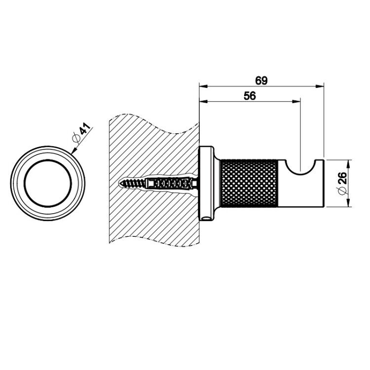 Крючок Gessi Inciso 41x69x41 мм цвет Black Metal PVD 58521706