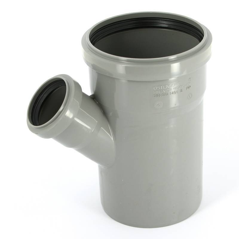 Тройник канализационный Ostendorf HT 110x50 мм 45° 115220