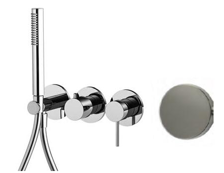 Смеситель для душа встраиваемый FIMA Carlo Frattini Spillo Up на 2 потребителя брашированный никель F3049WX8SN