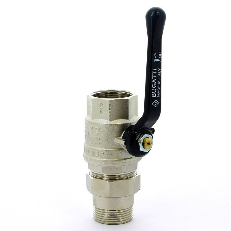 Кран шаровой Bugatti Oregon 1 1/4 НВ со сгоном рычаг 03200038