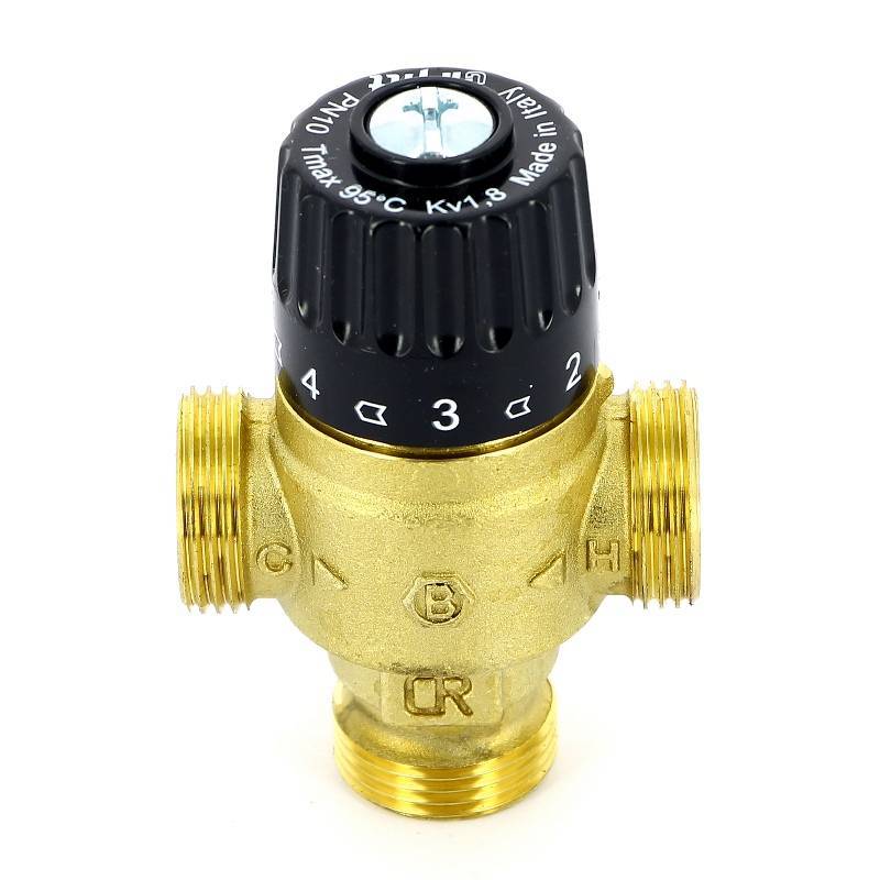 Клапан термосмесительный Uni-Fitt 3/4 30-65 °C смешение в центр 353G2230