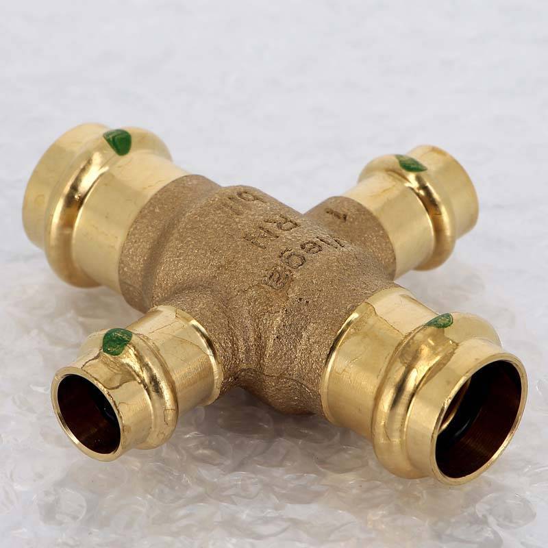 Крестовина пресс бронзовая Viega Sanpress 22x15x22 мм 424497