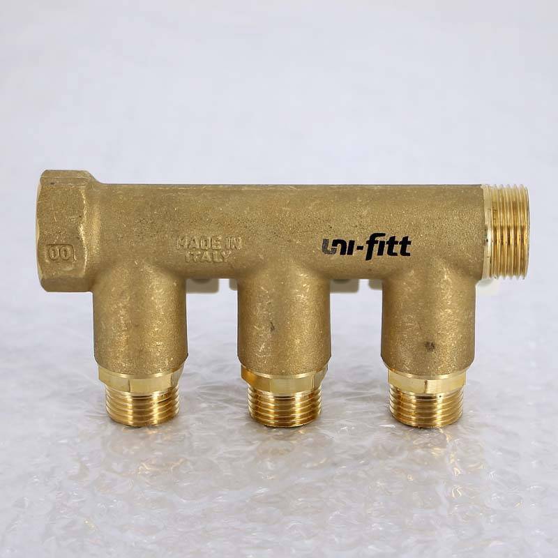 Коллектор с шаровыми кранами Uni-Fitt 3/4х1/2 3 выхода 40 мм 420G3230