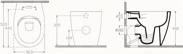 Чаша приставного унитаза Allen Brau Fantasy белый 4.11007.20