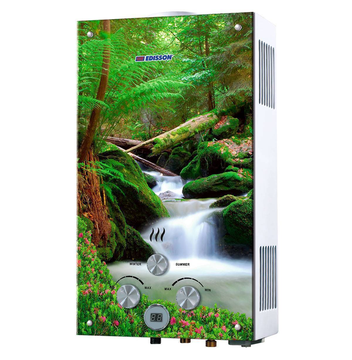 Водонагреватель газовый проточный Edisson F 20 GD Лес 10 л/мин 4974