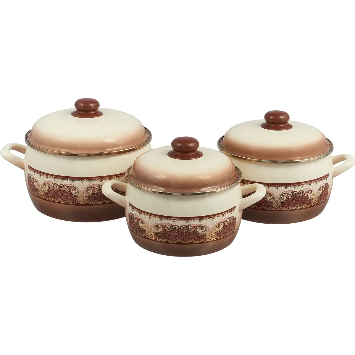 Набор кастрюль Metrot Терракот эмалированная сталь 6 предметов 178879